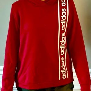 Red Adidas hoody-EUC-womens medium